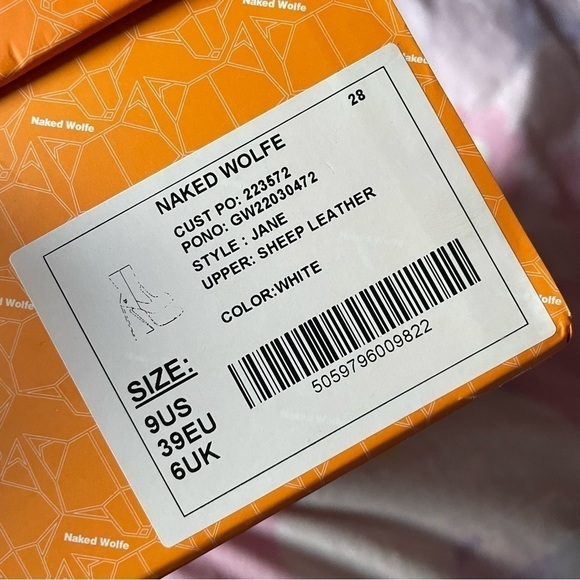 NEW! Naked Wolfe- Jane White Zip Up Ankle Boots Bootie Size 9 Platform - Picture 15 of 16